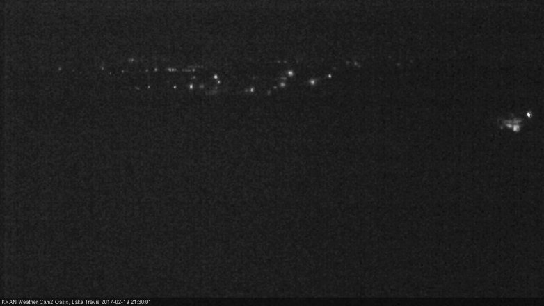 Lake Travis webcam, February 19, 2017 8:50 PM CT