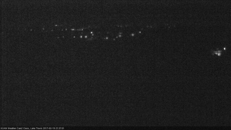 Lake Travis webcam, February 19, 2017 9:00 PM CT