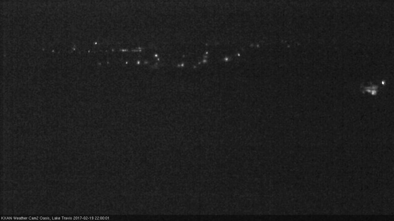 Lake Travis webcam, February 19, 2017 9:10 PM CT