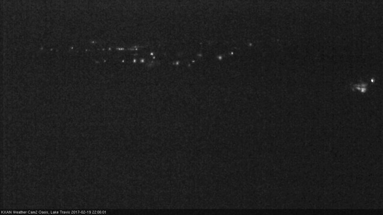Lake Travis webcam, February 19, 2017 9:15 PM CT
