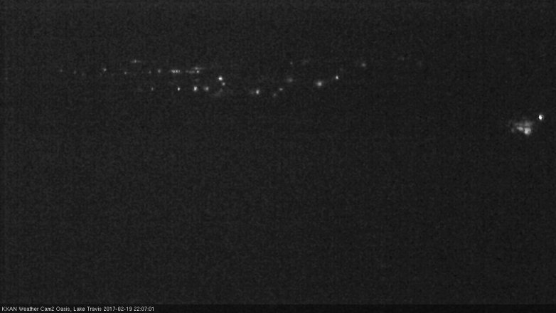 Lake Travis webcam, February 19, 2017 9:25 PM CT