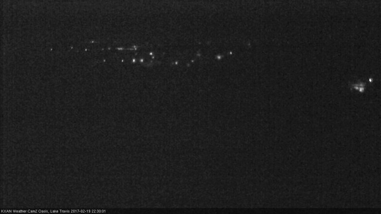 Lake Travis webcam, February 19, 2017 9:40 PM CT