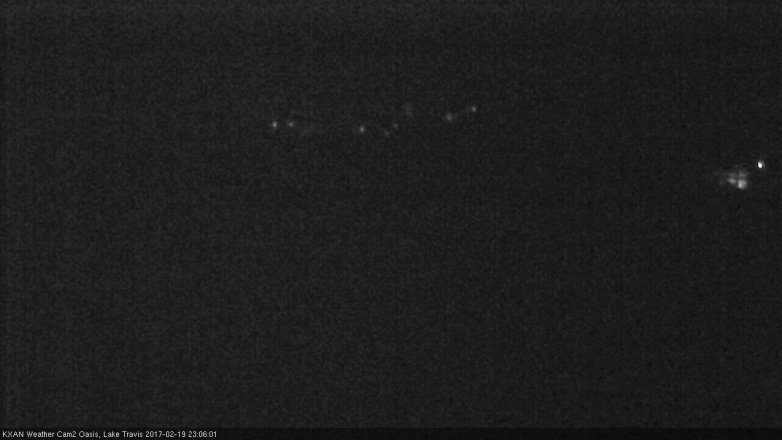 Lake Travis webcam, February 19, 2017 10:30 PM CT