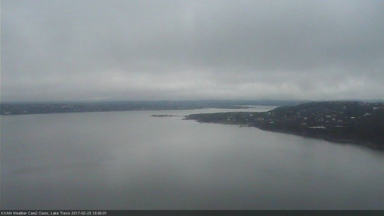 Lake Travis webcam, February 20, 2017 9:10 AM CT