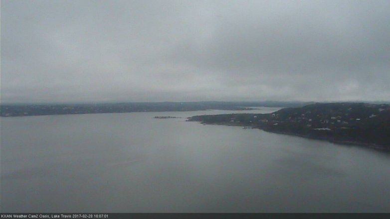 Lake Travis webcam, February 20, 2017 9:20 AM CT
