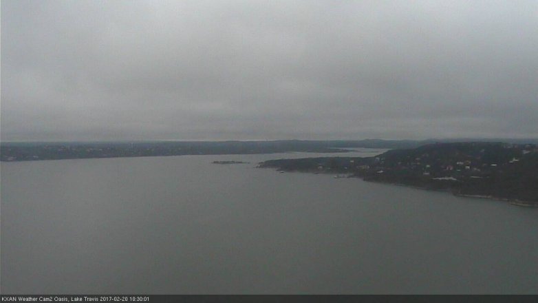 Lake Travis webcam, February 20, 2017 9:45 AM CT