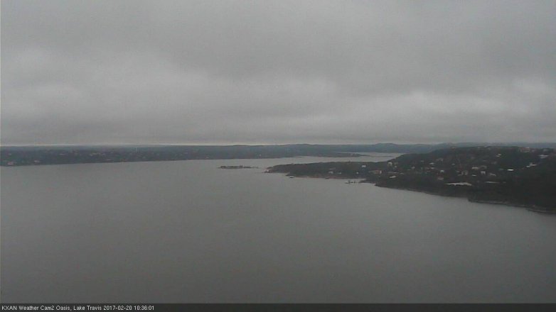 Lake Travis webcam, February 20, 2017 9:50 AM CT
