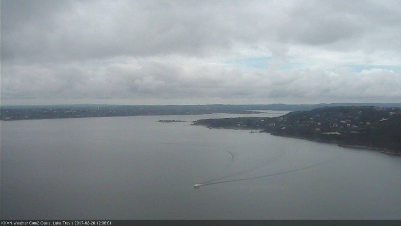 Lake Travis webcam, February 20, 2017 11:40 AM CT
