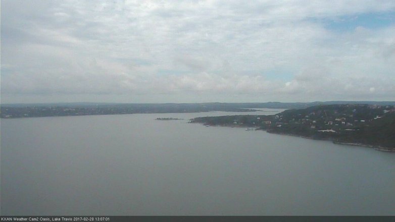 Lake Travis webcam, February 20, 2017 12:15 PM CT