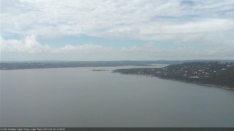 Lake Travis webcam, February 20, 2017 12:45 PM CT