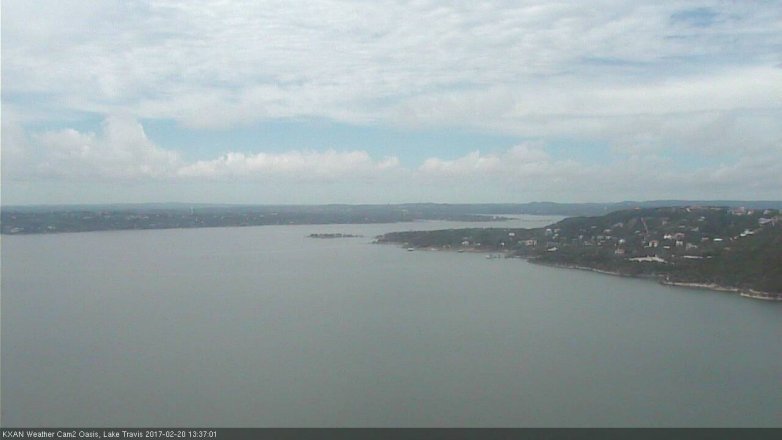 Lake Travis webcam, February 20, 2017 12:55 PM CT