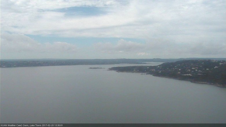Lake Travis webcam, February 20, 2017 1:00 PM CT