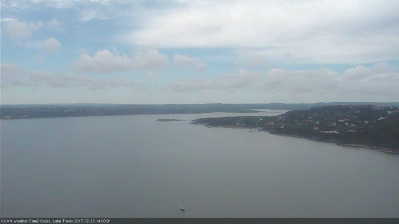 Lake Travis webcam, February 20, 2017 1:05 PM CT