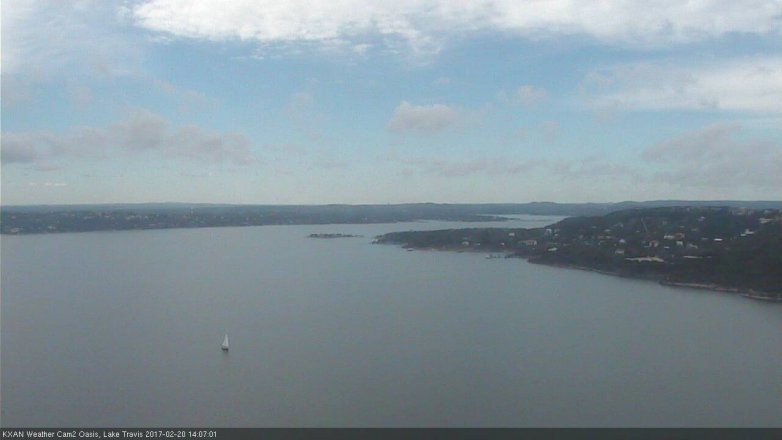 Lake Travis webcam, February 20, 2017 1:10 PM CT