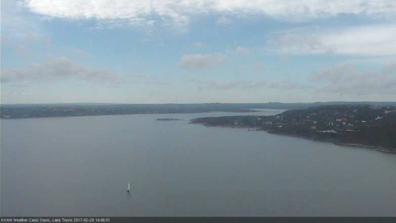 Lake Travis webcam, February 20, 2017 1:30 PM CT