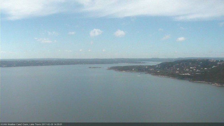 Lake Travis webcam, February 20, 2017 1:50 PM CT