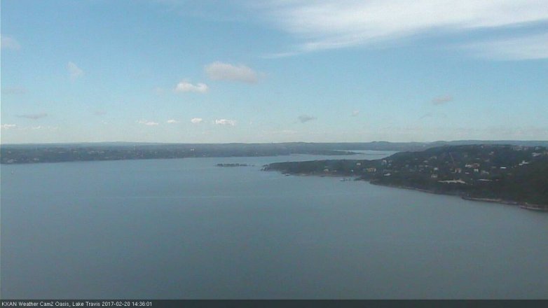 Lake Travis webcam, February 20, 2017 1:55 PM CT