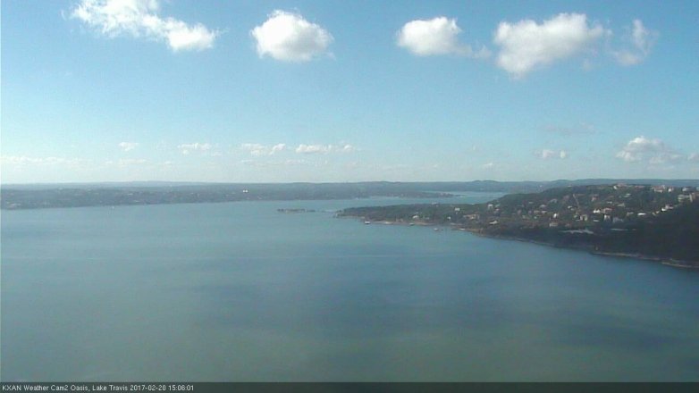 Lake Travis webcam, February 20, 2017 2:20 PM CT