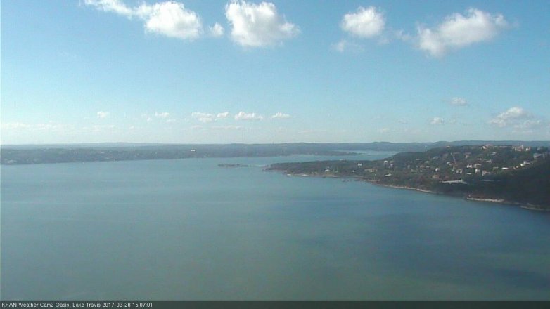 Lake Travis webcam, February 20, 2017 2:25 PM CT