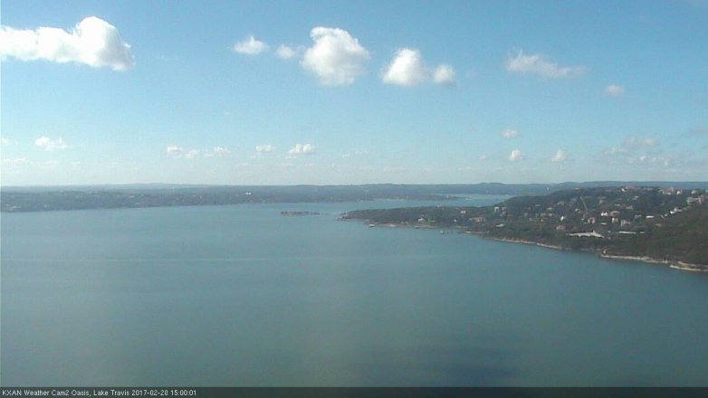 Lake Travis webcam, February 20, 2017 2:30 PM CT