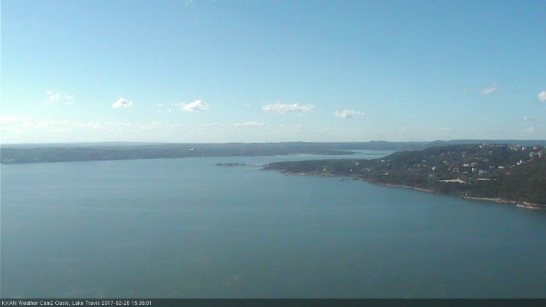 Lake Travis webcam, February 20, 2017 2:50 PM CT