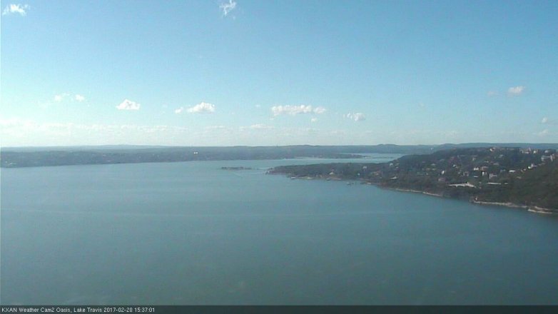 Lake Travis webcam, February 20, 2017 3:05 PM CT
