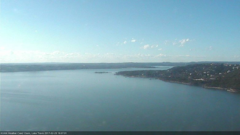 Lake Travis webcam, February 20, 2017 3:15 PM CT