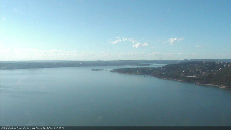 Lake Travis webcam, February 20, 2017 3:35 PM CT