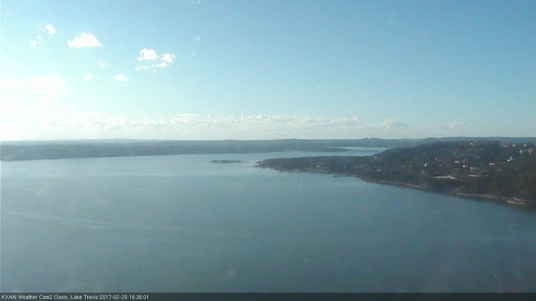 Lake Travis webcam, February 20, 2017 3:45 PM CT