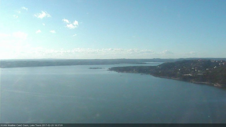 Lake Travis webcam, February 20, 2017 3:50 PM CT