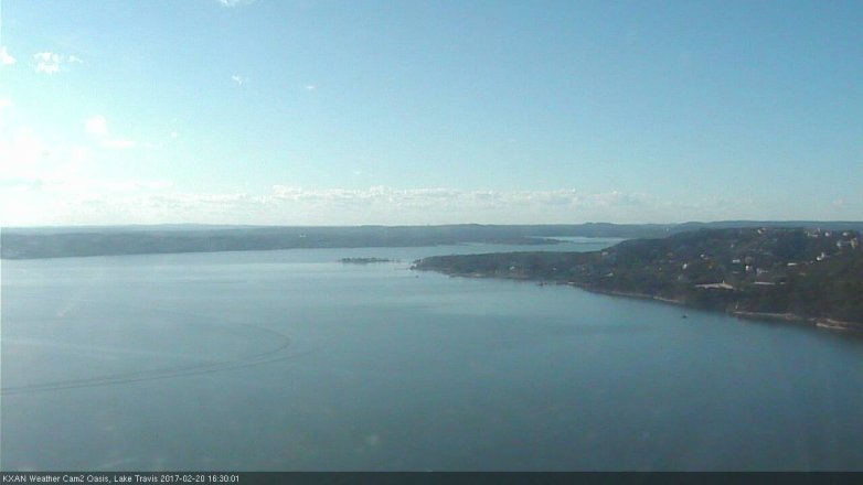 Lake Travis webcam, February 20, 2017 4:00 PM CT