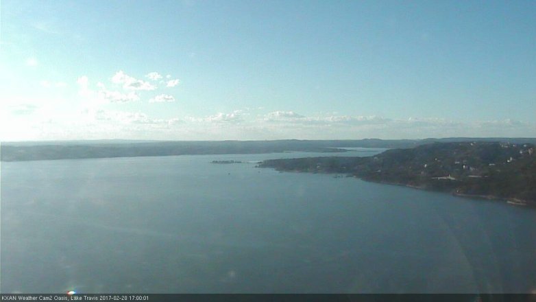 Lake Travis webcam, February 20, 2017 4:05 PM CT