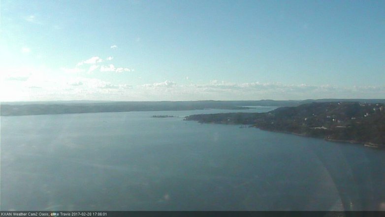 Lake Travis webcam, February 20, 2017 4:10 PM CT