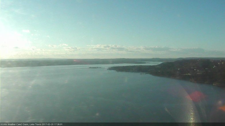 Lake Travis webcam, February 20, 2017 4:45 PM CT