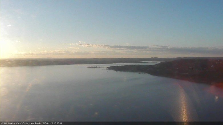 Lake Travis webcam, February 20, 2017 5:10 PM CT