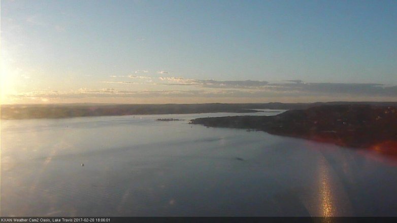 Lake Travis webcam, February 20, 2017 5:35 PM CT