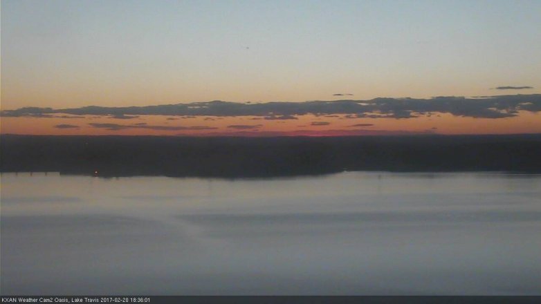 Lake Travis webcam, February 20, 2017 5:45 PM CT