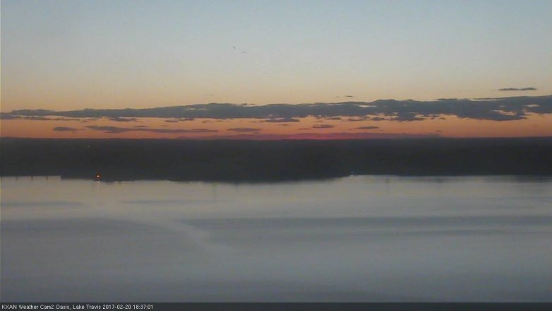 Lake Travis webcam, February 20, 2017 5:50 PM CT