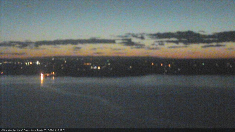 Lake Travis webcam, February 20, 2017 6:20 PM CT