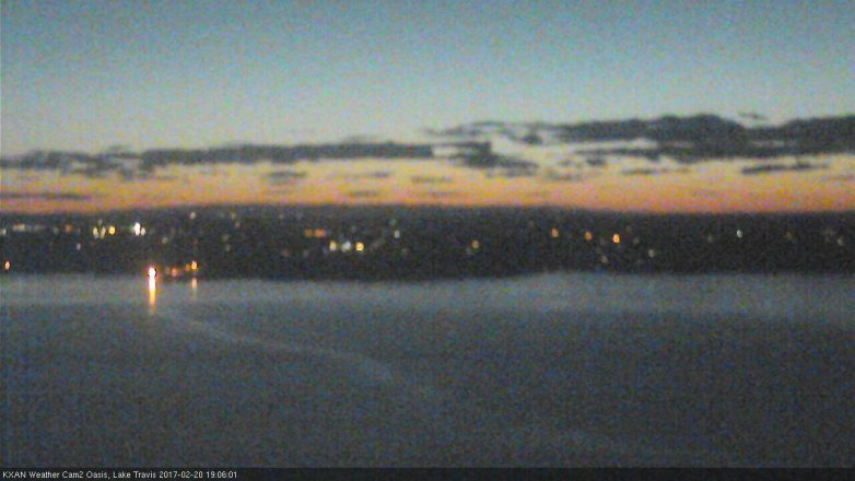 Lake Travis webcam, February 20, 2017 6:30 PM CT