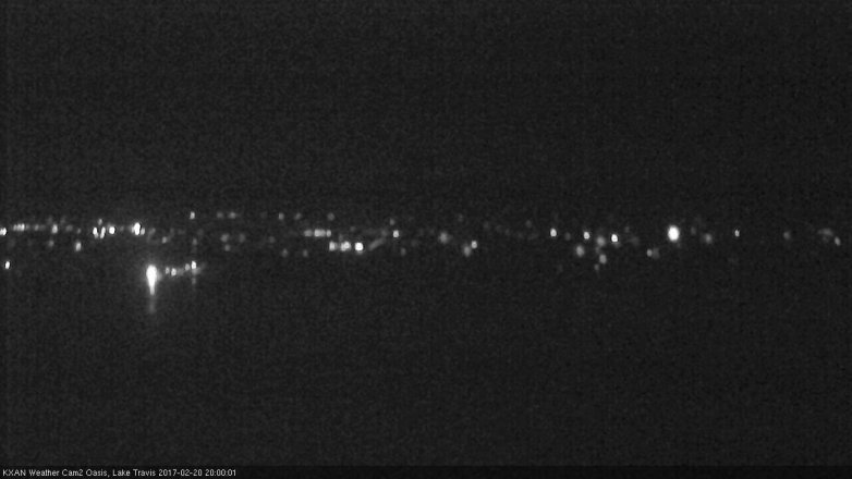 Lake Travis webcam, February 20, 2017 7:05 PM CT