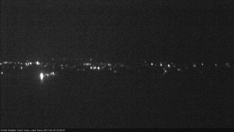 Lake Travis webcam, February 20, 2017 9:05 PM CT