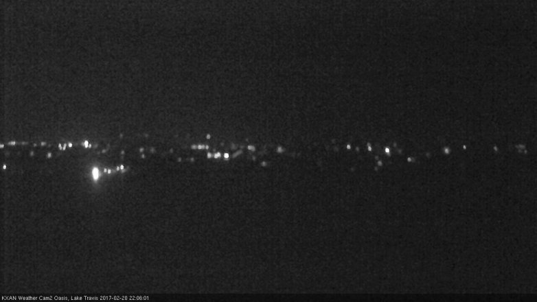 Lake Travis webcam, February 20, 2017 9:15 PM CT