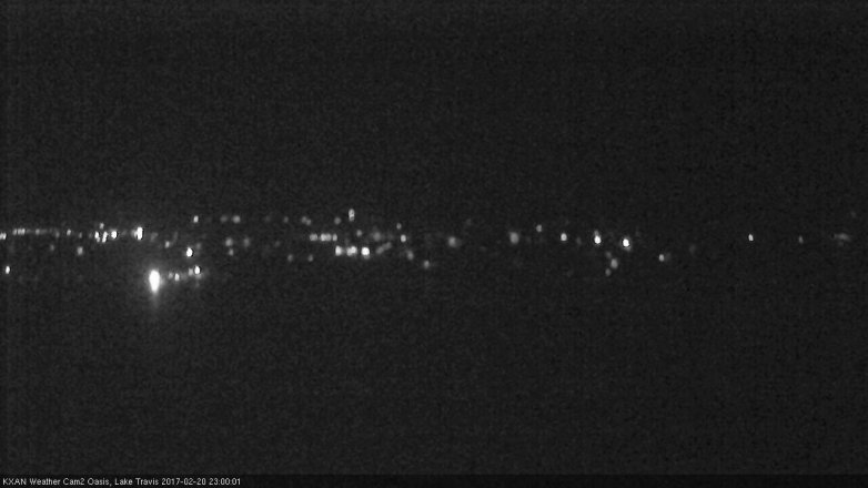 Lake Travis webcam, February 20, 2017 10:25 PM CT