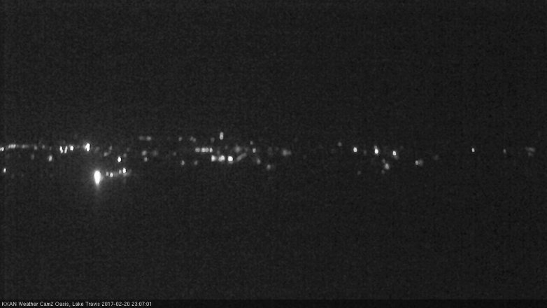 Lake Travis webcam, February 20, 2017 10:35 PM CT