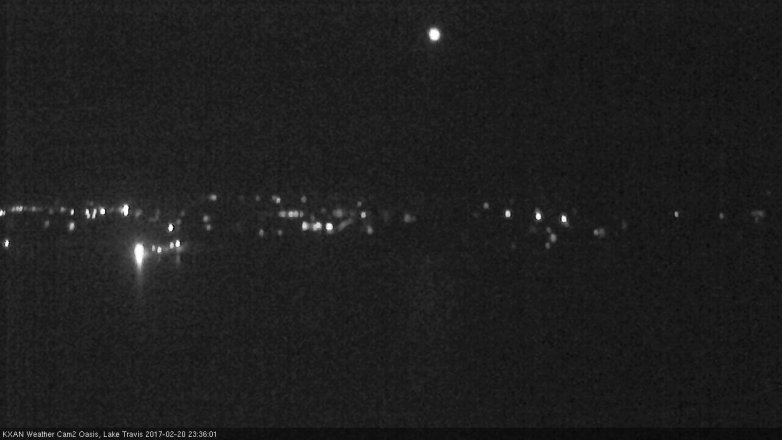 Lake Travis webcam, February 20, 2017 10:45 PM CT