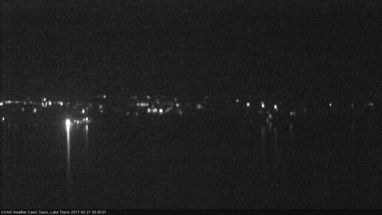 Lake Travis webcam, February 20, 2017 11:50 PM CT