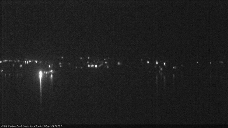 Lake Travis webcam, February 20, 2017 11:55 PM CT
