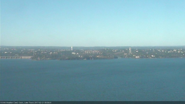 Lake Travis webcam, February 21, 2017 9:05 AM CT