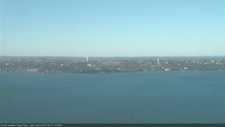 Lake Travis webcam, February 21, 2017 9:35 AM CT